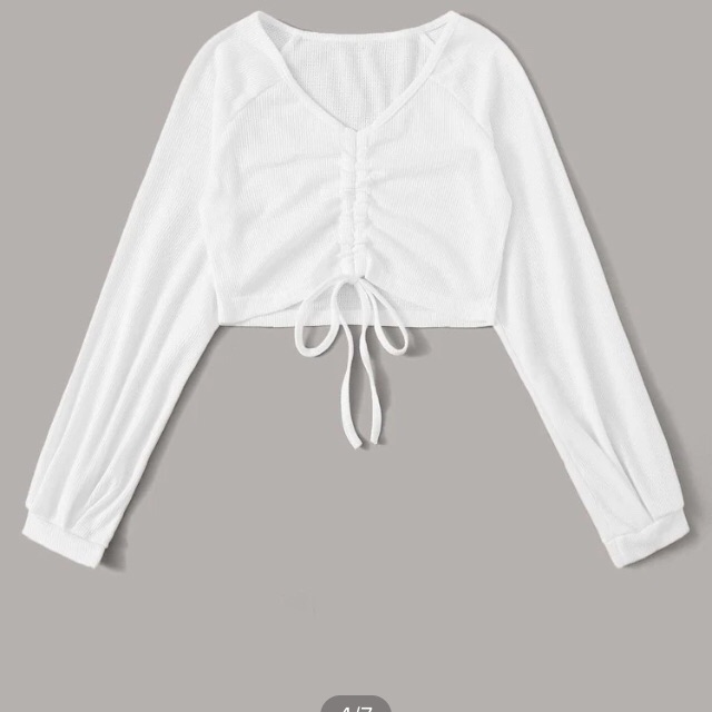 Nwt Drawstring Crop Tee